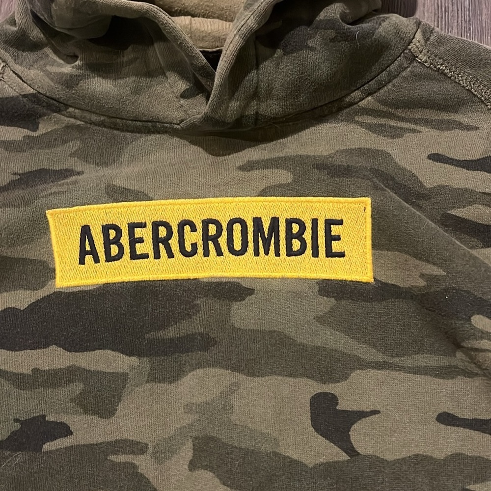Abercrombie Kids Camo Popover Hoodie Size 15/16 - Picture 3 of 8